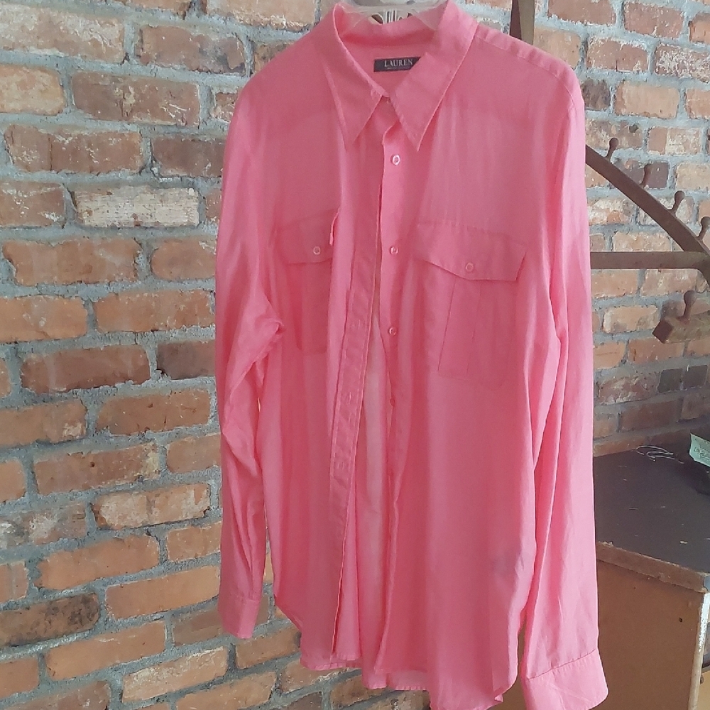 Women's XL Lauren Pink Shirt